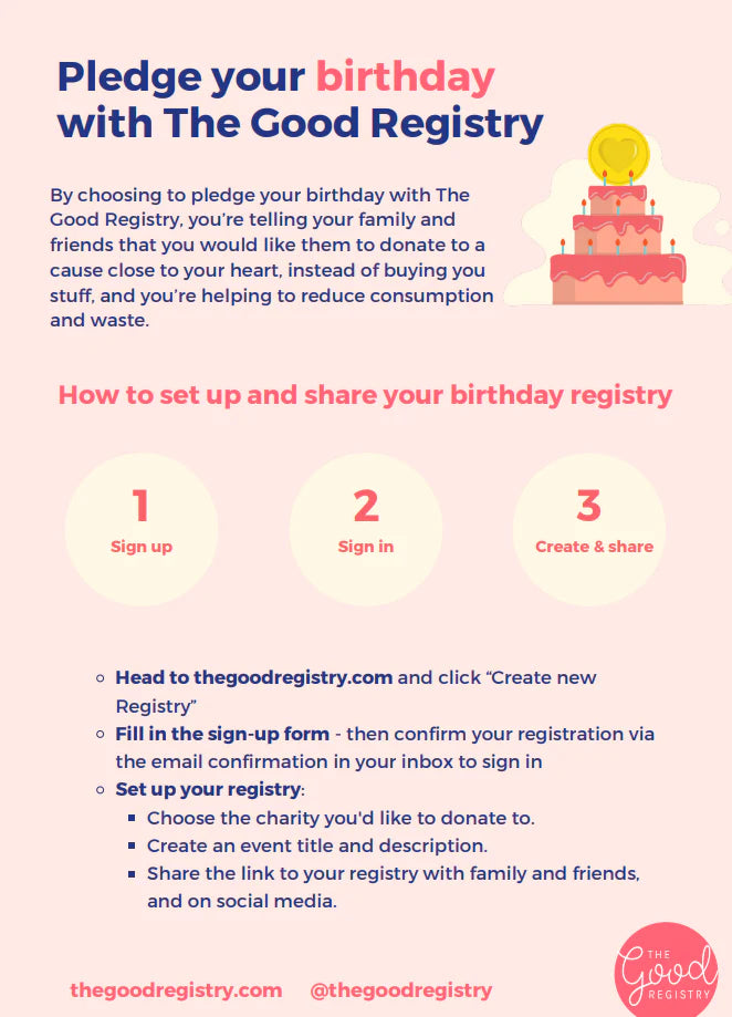 Birthdays how to set up a registry flier