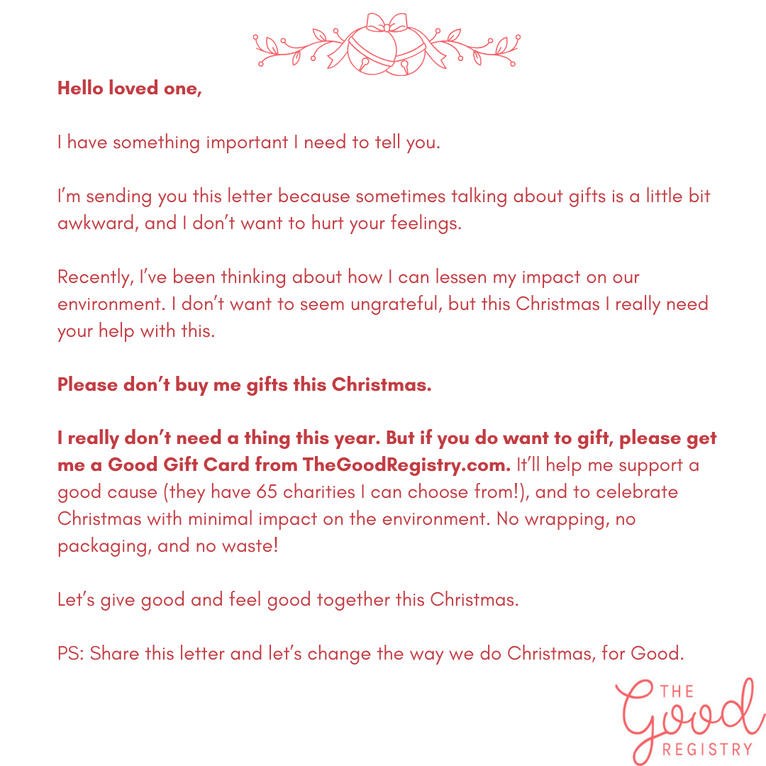 Christmas letter to loved ones