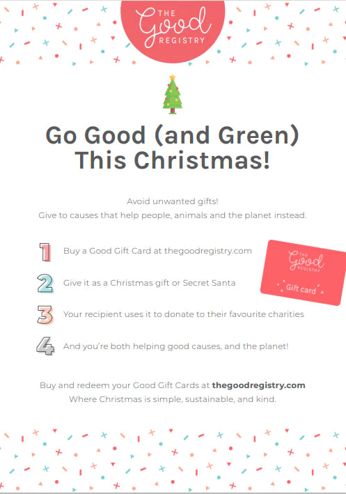 Christmas poster flier to encourage good giving