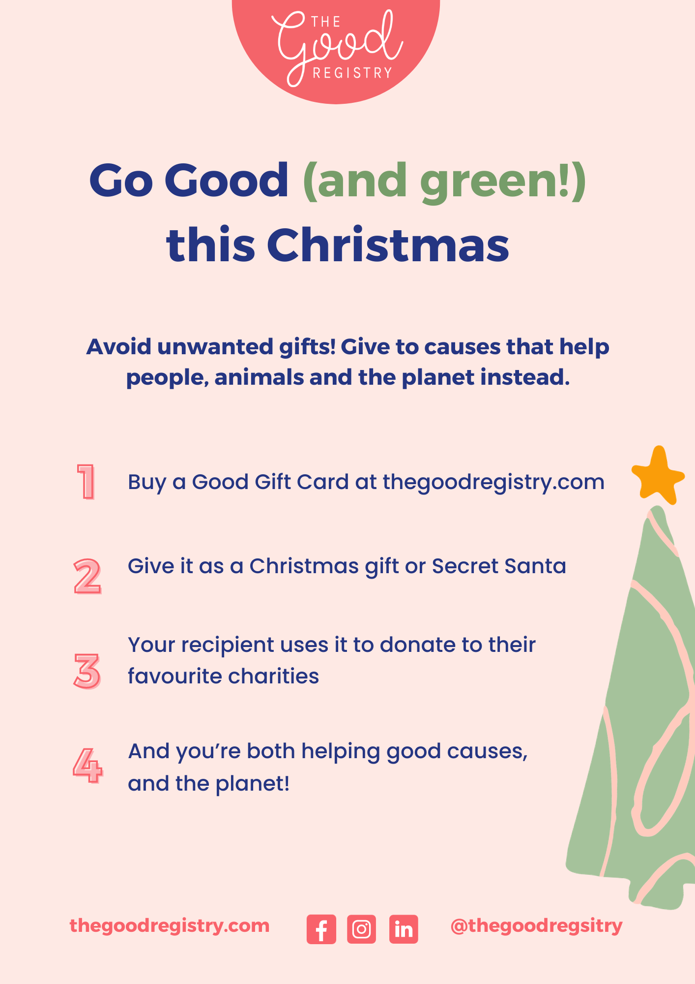 Christmas poster / flier for Good Gift Cards