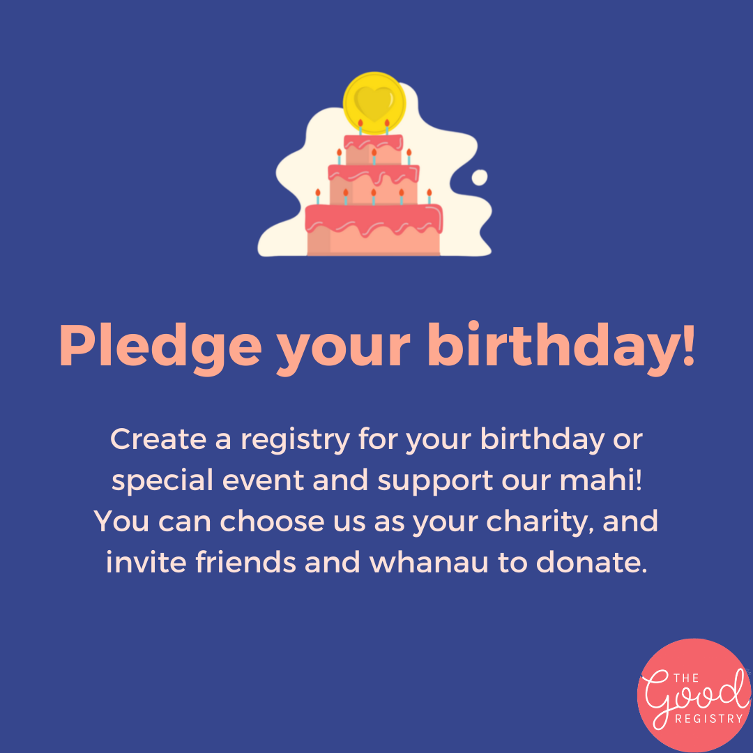 Birthday pledge - Social media tile