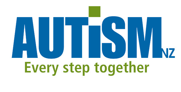 Logo reading Autism NZ - Every step together