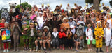 A group of children living with cancer in fancy dress 